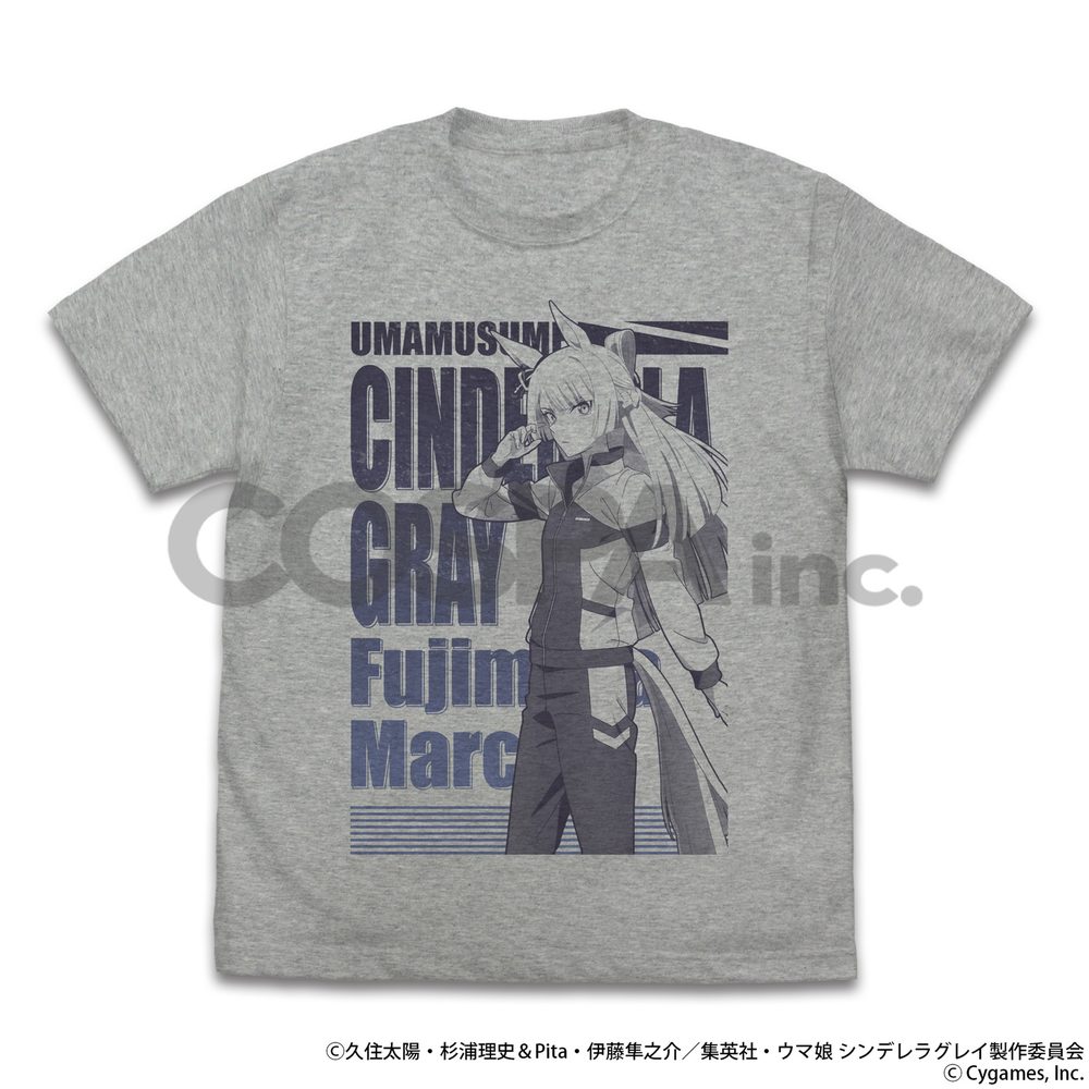 ウマ娘 シンデレラグレイ フジマサマーチ Tシャツ ミックスグレー S ("Uma Musume Cinderella Gray" Fujimasa March T-shirt Mix Gray (S Size))