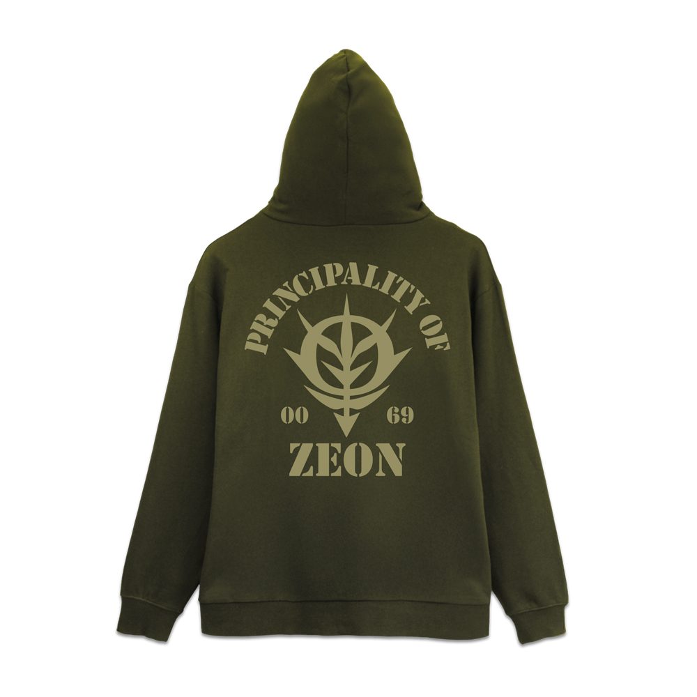 機動戦士ガンダム ジオン公国軍 ジップパーカー Ver.3.0 モス M ("Mobile Suit Gundam" Principality of Zeon Zip Hoodie Ver. 3.0 Moss (M Size))