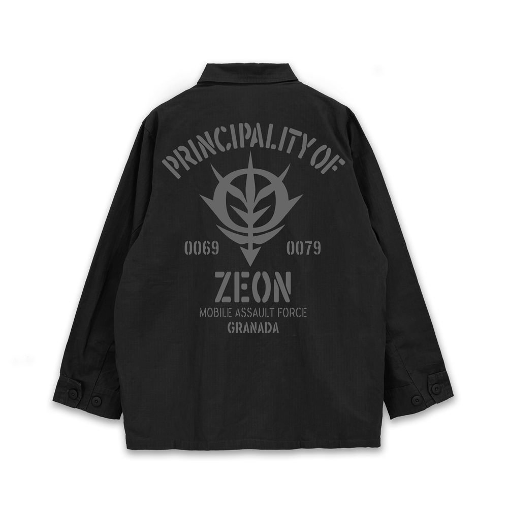 機動戦士ガンダム ジオン公国軍 ファティーグジャケット Ver.2.0 ブラック L ("Mobile Suit Gundam" Principality of Zeon Fatigue Jacket Ver. 2.0 Black (L Size))
