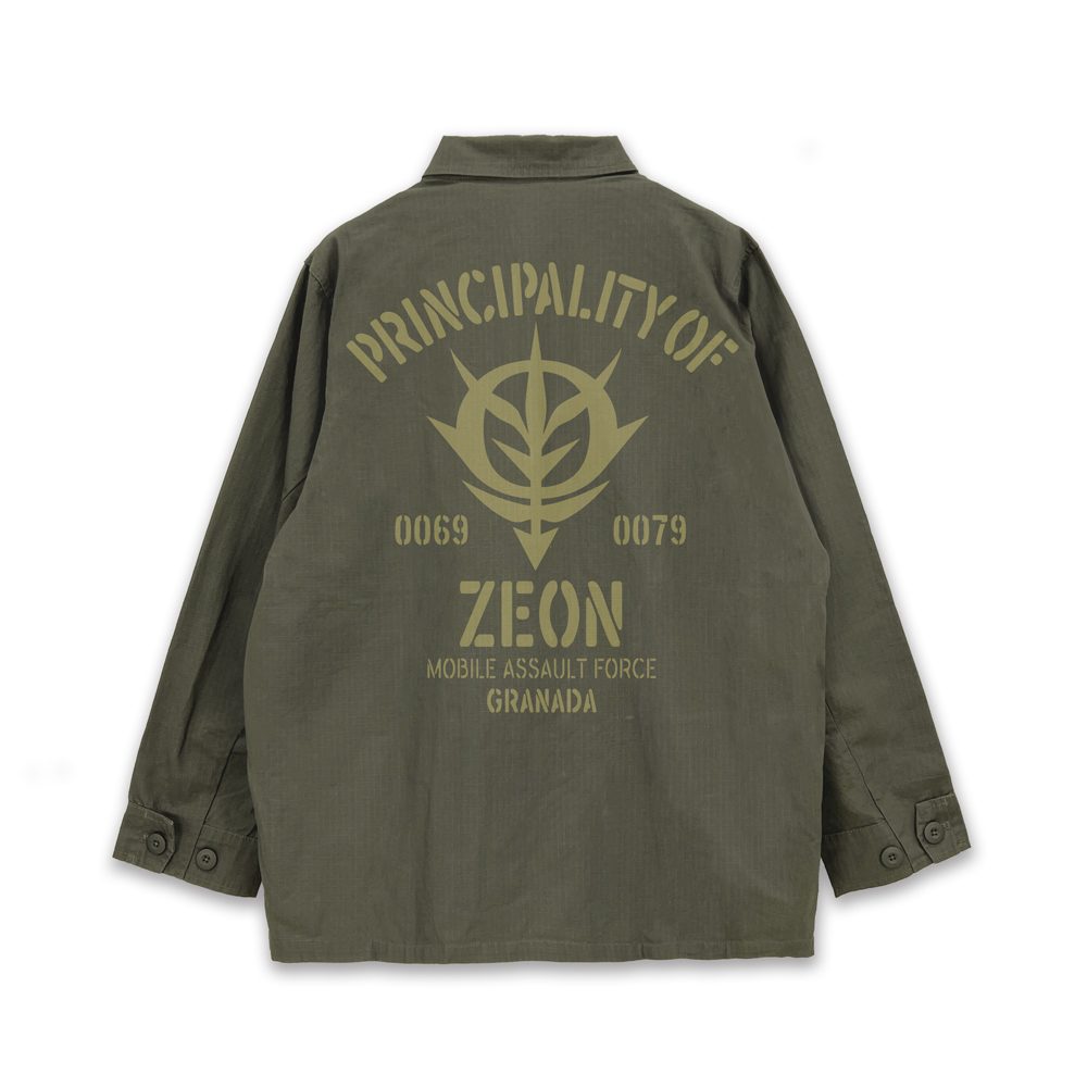 機動戦士ガンダム ジオン公国軍 ファティーグジャケット Ver.2.0 モス L ("Mobile Suit Gundam" Principality of Zeon Fatigue Jacket Ver. 2.0 Moss (L Size))