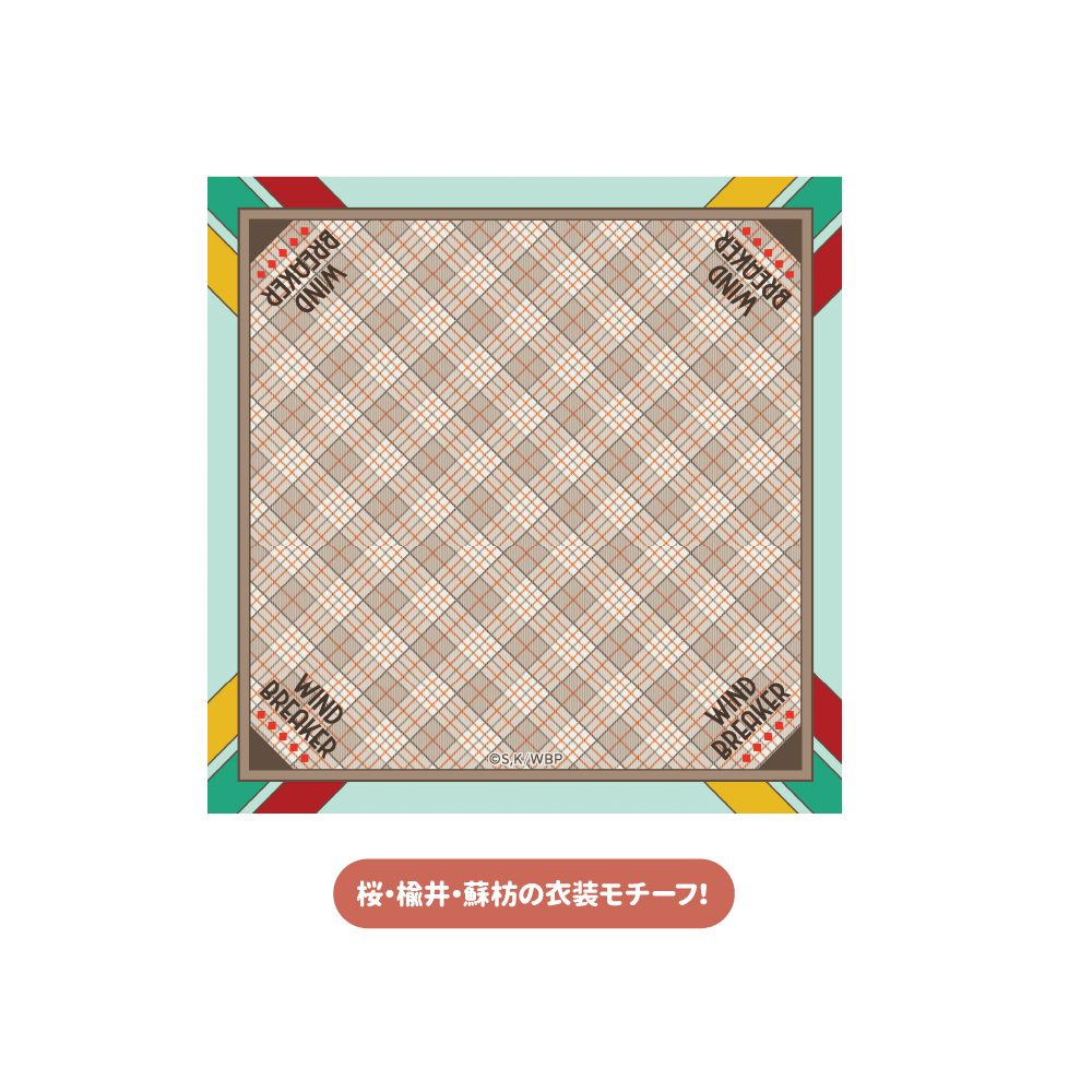WIND BREAKER 商店街バンド風ミニスカーフ ("Wind Breaker" Shopping Street Band Style Mini Scarf)