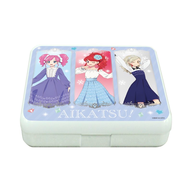 小物ケース アイカツ! 04 珠璃&凛&まどか 雪柄コーデVer.(描き下ろしイラスト) (Accessory Case "Aikatsu!" 04 Juri & Rin & Madoka Snow Pattern Outfit Ver. (Original Illustration))
