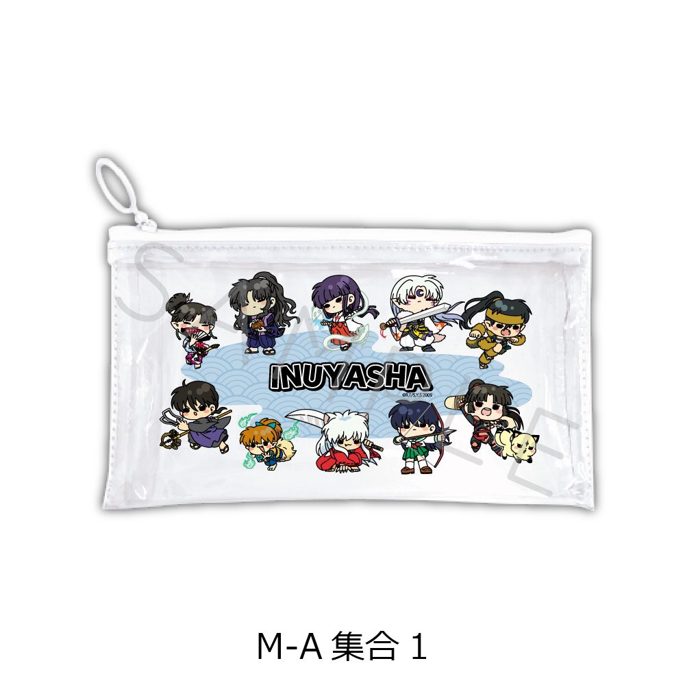 犬夜叉 フラットクリアポーチ M-A 集合1 ("InuYasha" Flat Clear Pouch M-A Group 1)