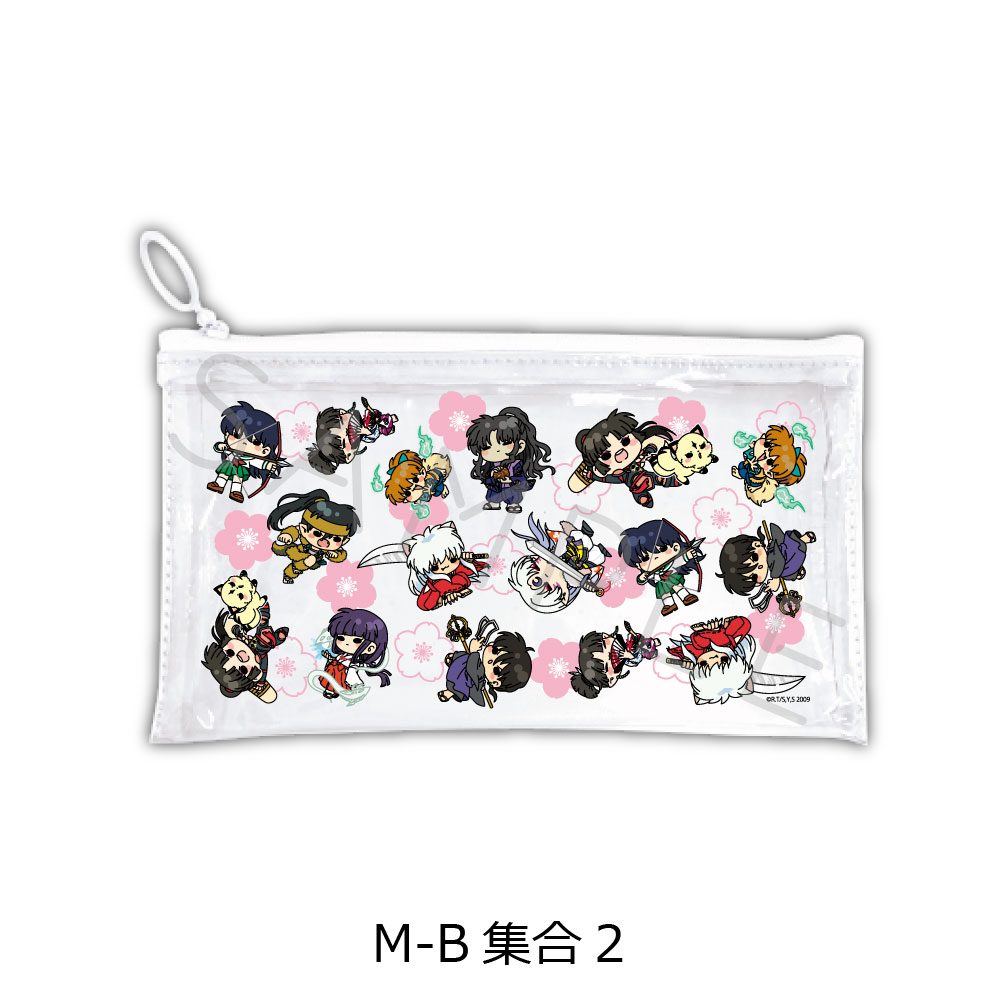 犬夜叉 フラットクリアポーチ M-B 集合2 ("InuYasha" Flat Clear Pouch M-B Group 2)