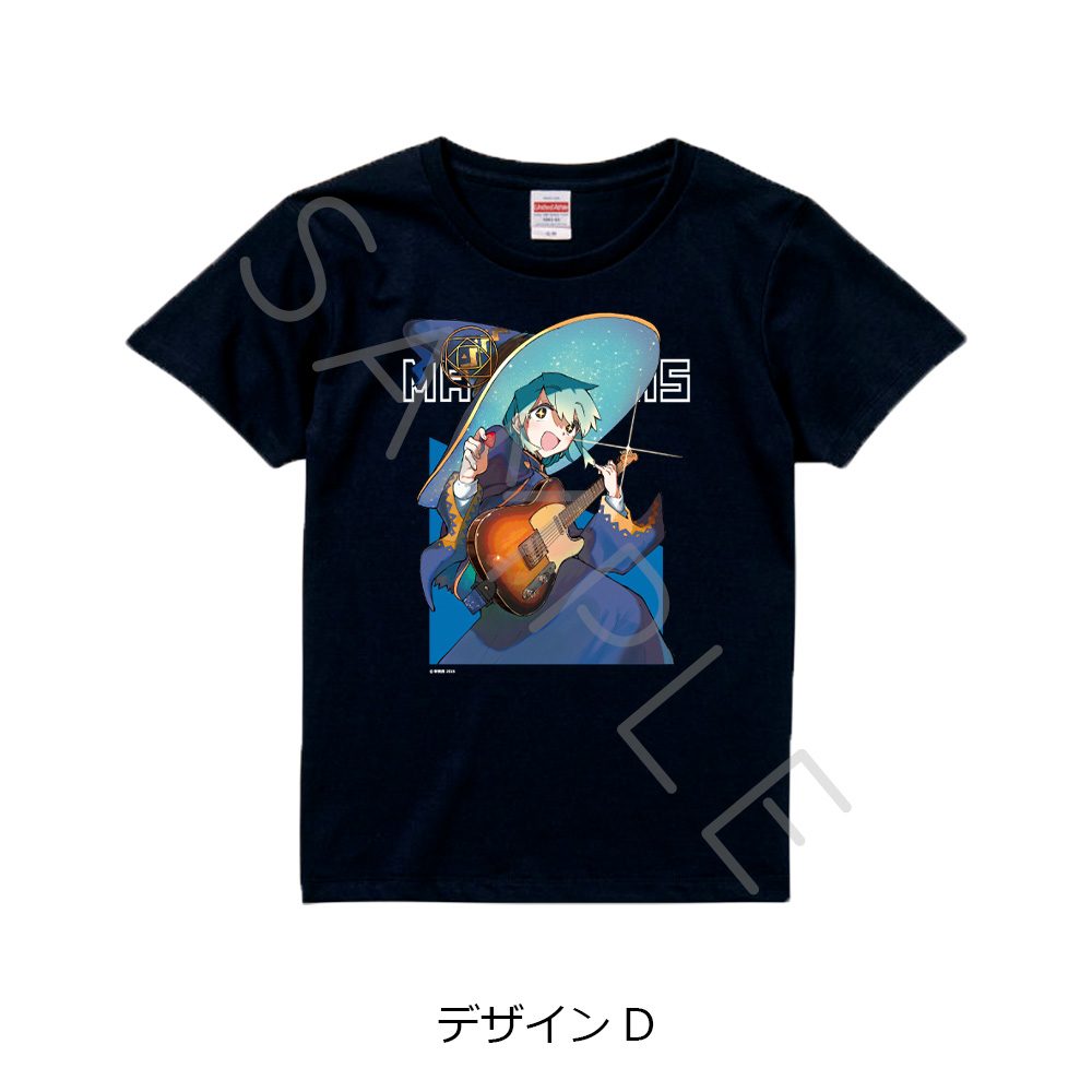 ダンジョンバンド Tシャツ デザインD Mサイズ ("Dangeon & Girl's band" T-shirt Design D (M Size))