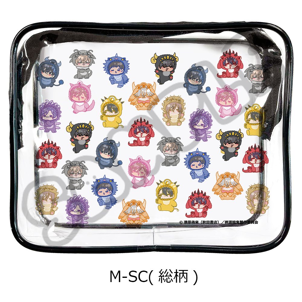 桃源暗鬼 第3弾 クリアポーチ M-SC 総柄 ("Tougen Anki" Vol. 3 Clear Pouch M-SC Pattern)