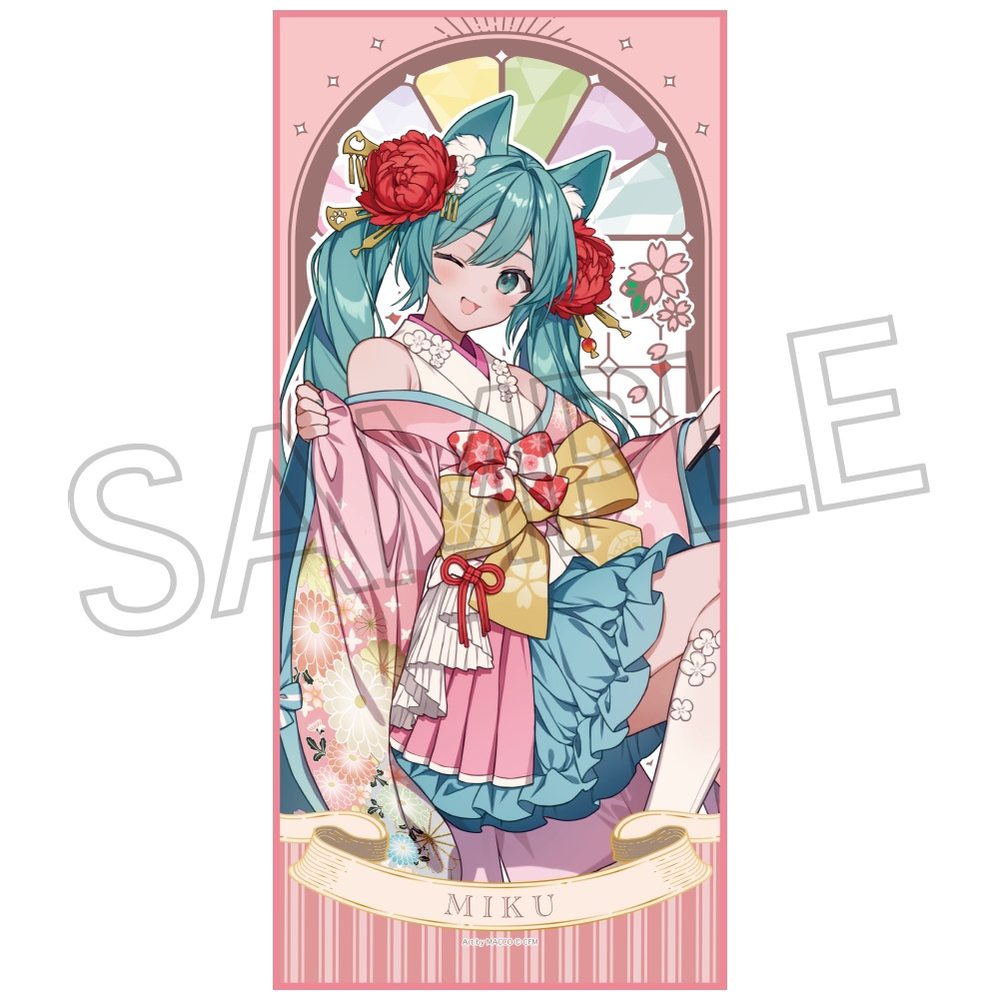 初音ミク 百鬼夜行 -麗宴- フェイスタオル A 猫又(ねこまた) (Hatsune Miku Hyakki Yakou -Reien- Face Towel A Nekomata)