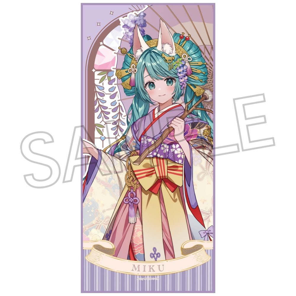 初音ミク 百鬼夜行 -麗宴- フェイスタオル C 白狐(しろぎつね) (Hatsune Miku Hyakki Yakou -Reien- Face Towel C Shirogitsune)