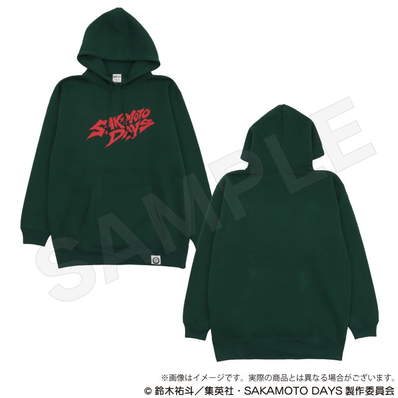 SAKAMOTO DAYS×WEGO パーカー グリーン ("Sakamoto Days" x WEGO Hoodie Green)