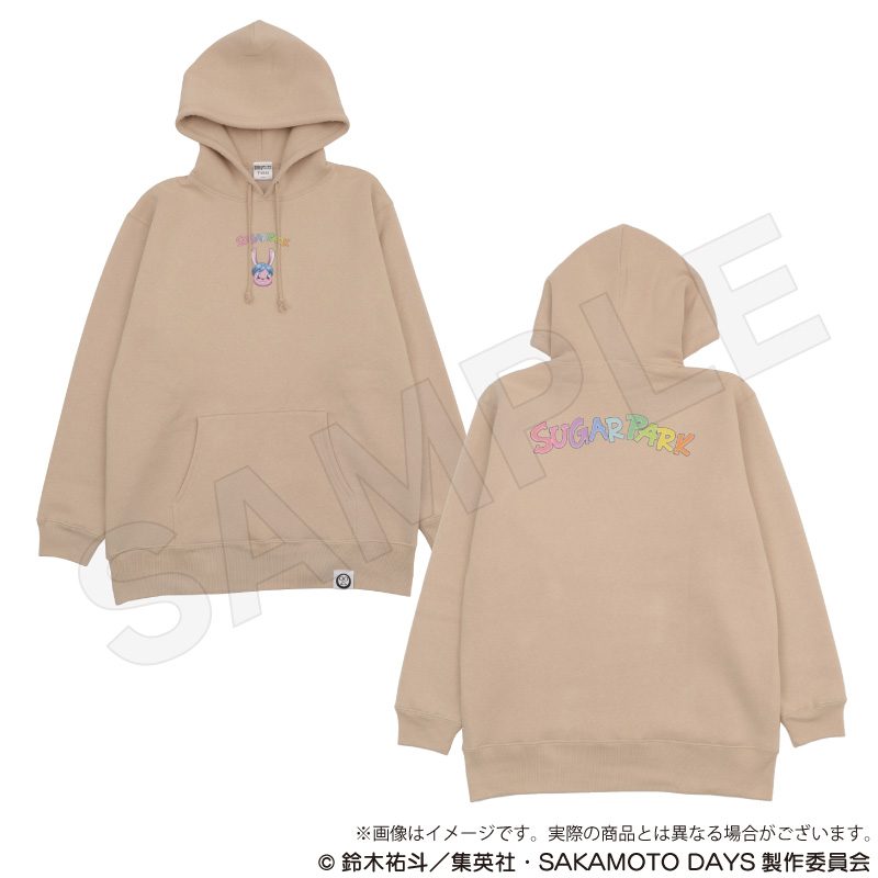 SAKAMOTO DAYS×WEGO パーカー ベージュ ("Sakamoto Days" x WEGO Hoodie Beige)