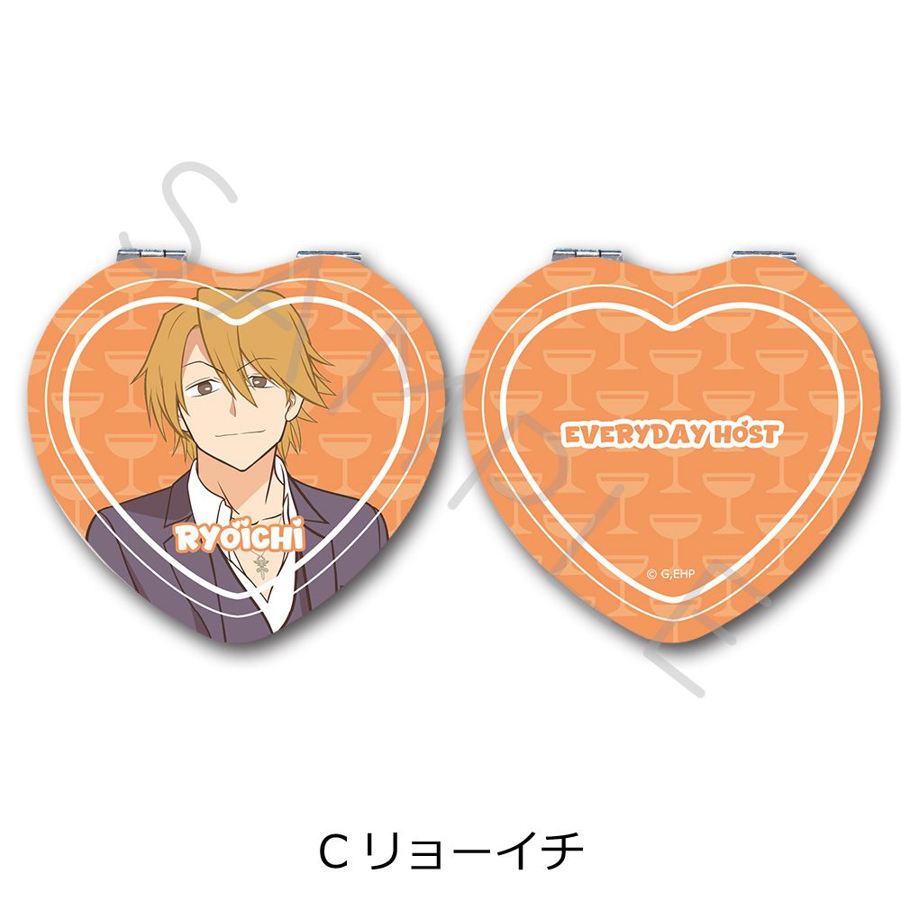 えぶりでいホスト コンパクトミラー(ハート) C リョーイチ ("Everyday Host" Compact Mirror (Heart) C Ryoichi)