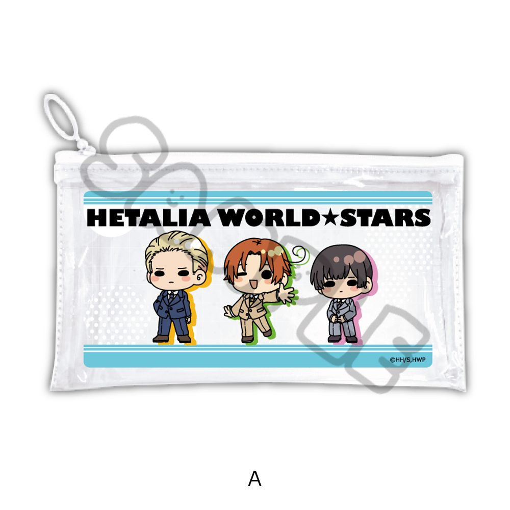 ヘタリア World☆Stars フラットクリアポーチ A ("Hetalia World Stars" Flat Clear Pouch A)