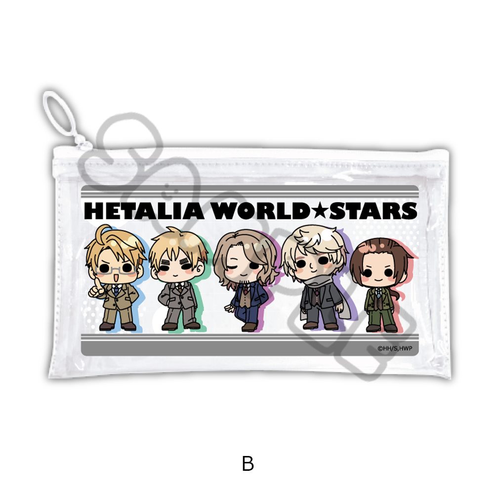 ヘタリア World☆Stars フラットクリアポーチ B ("Hetalia World Stars" Flat Clear Pouch B)