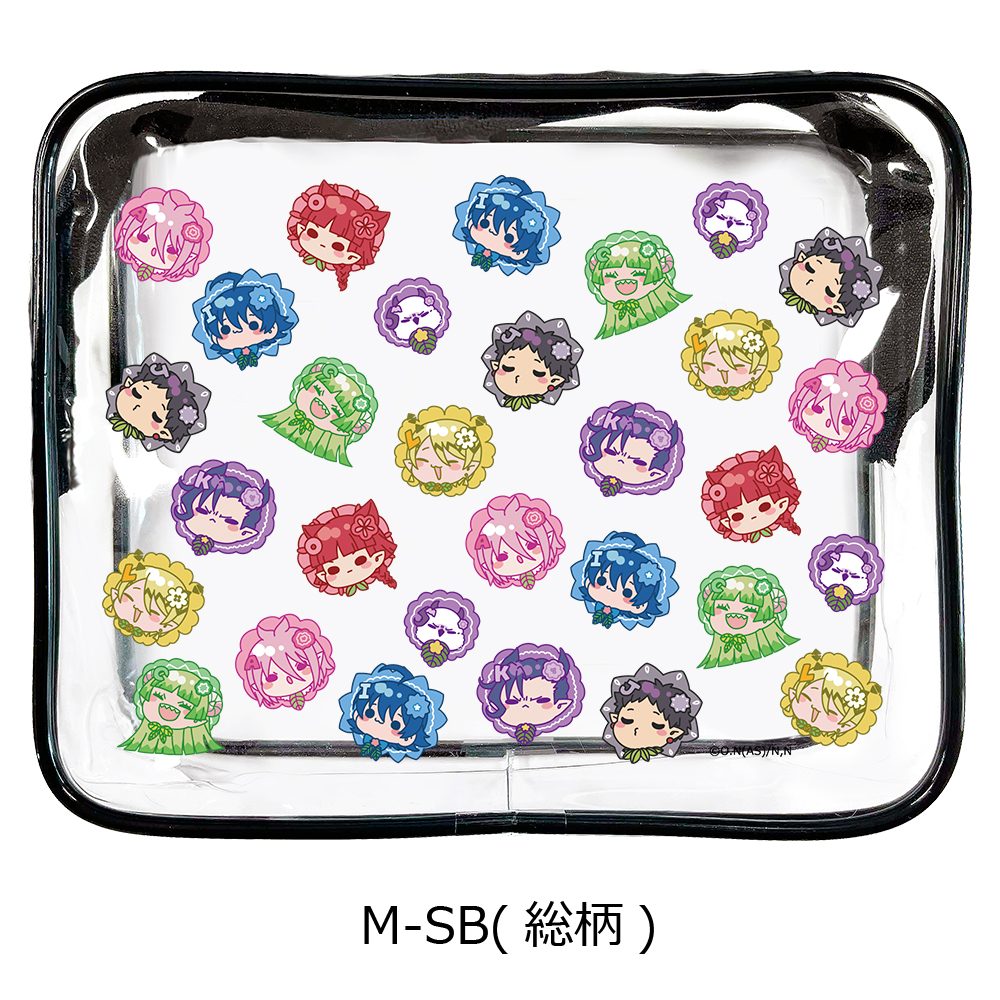 魔入りました!入間くん 第2弾 クリアポーチ M-SB 総柄 ("Welcome to Demon School! Iruma-kun" Vol. 2 Clear Pouch M-SB Pattern)