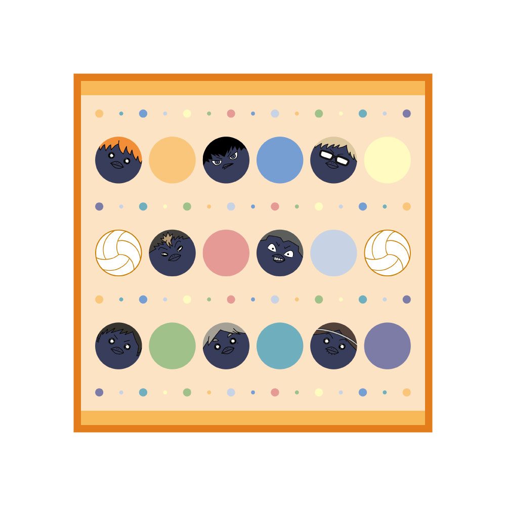 ハイキュー!! ハンドタオル カラスノガラス ("Haikyu!!" Hand Towel Karasuno Crow)