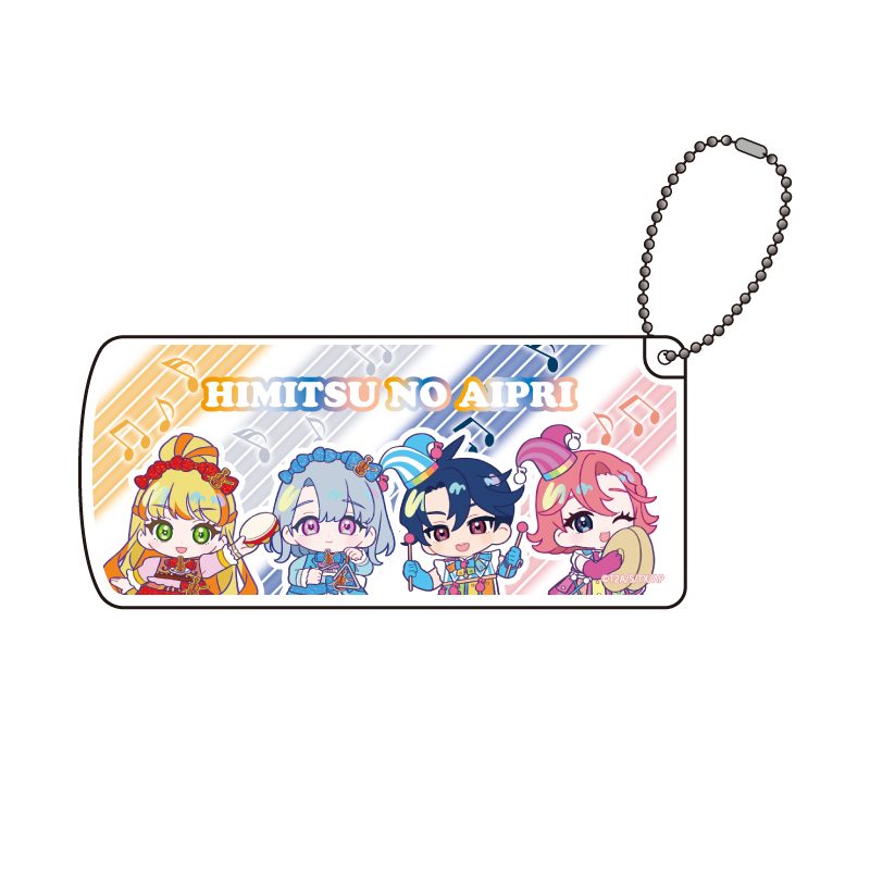 スライド式小物ケース ひみつのアイプリ 02 集合B 音楽の秋Ver.(ミニキャライラスト) (Slide Type Accessory Case "Himitsu no AiPri" 02 Group B Autumn of Music Ver. (Mini Character Illustration))