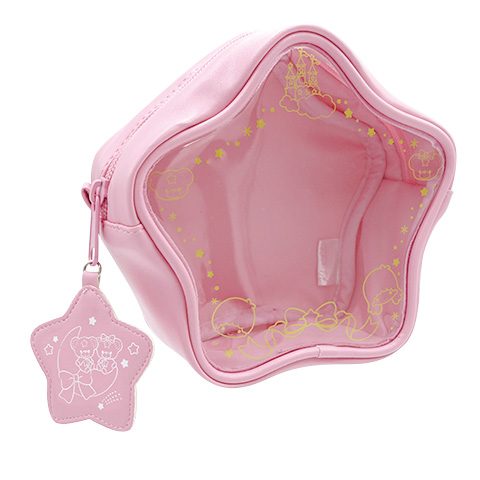リトルツインスターズ 星型ポーチ 雪灯りのファンタジー ピンク 8203-489 (Little Twin Stars Star-shaped Pouch Snow-Lit Fantasy Pink 8203-489)