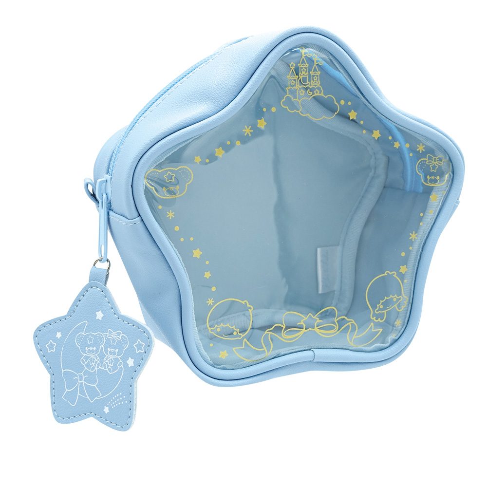 リトルツインスターズ 星型ポーチ 雪灯りのファンタジー ブルー 8203-488 (Little Twin Stars Star-shaped Pouch Snow-Lit Fantasy Blue 8203-488)