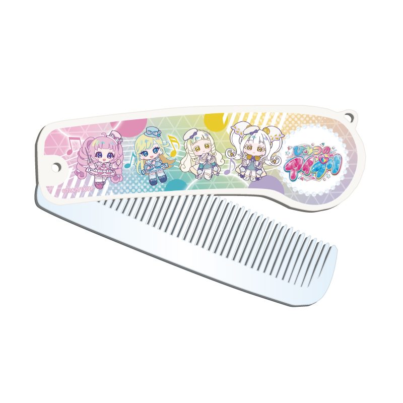 折りたたみコーム ひみつのアイプリ 01 集合A 音楽の秋Ver.(ミニキャライラスト) (Folding Comb "Himitsu no AiPri" 01 Group A Autumn of Music Ver. (Mini Character Illustration))