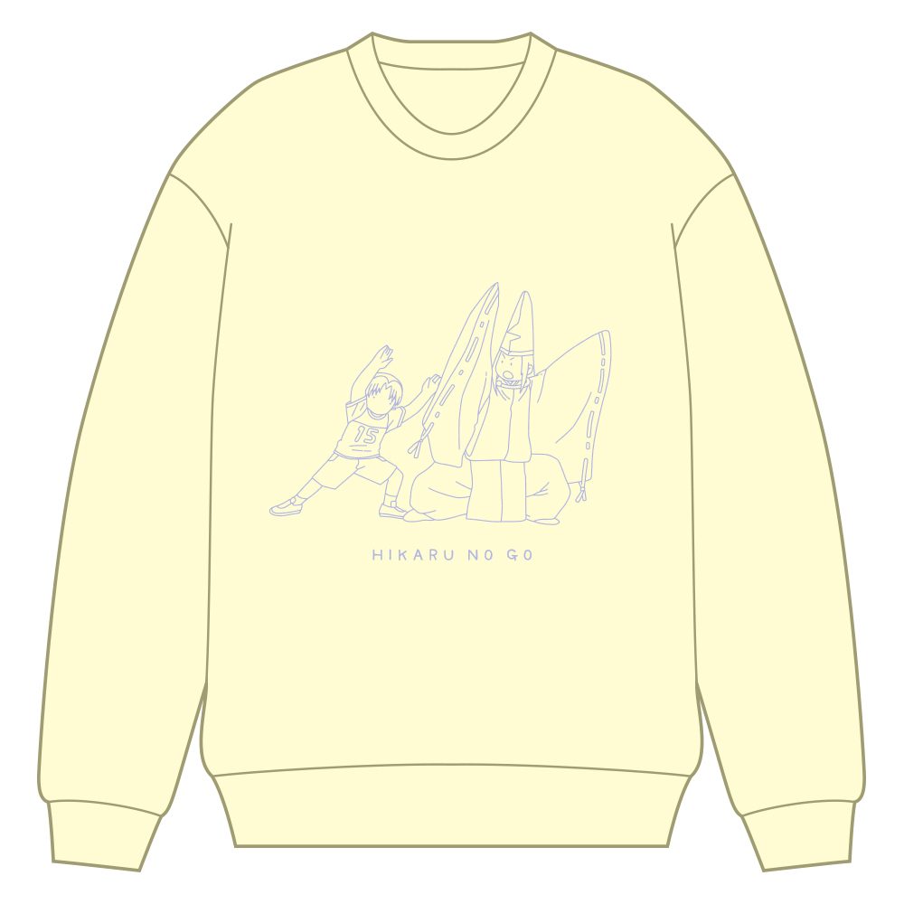 ヒカルの碁 スウェット ライトイエロー Mサイズ ("Hikaru no Go" Sweat Light Yellow (M Size))