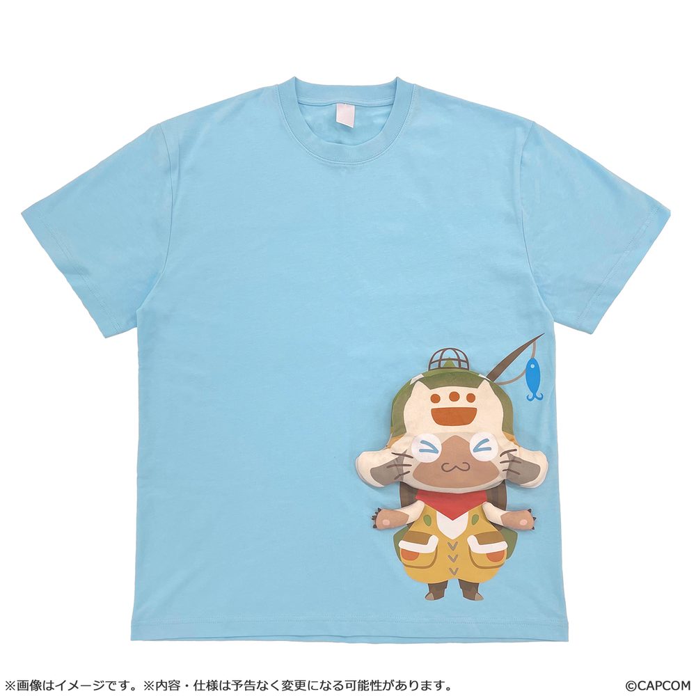 モンスターハンターワイルズ 飛び出すTシャツ オトモアイルー L ("Monster Hunter Wilds" Pop-up T-shirt Palico (L Size))