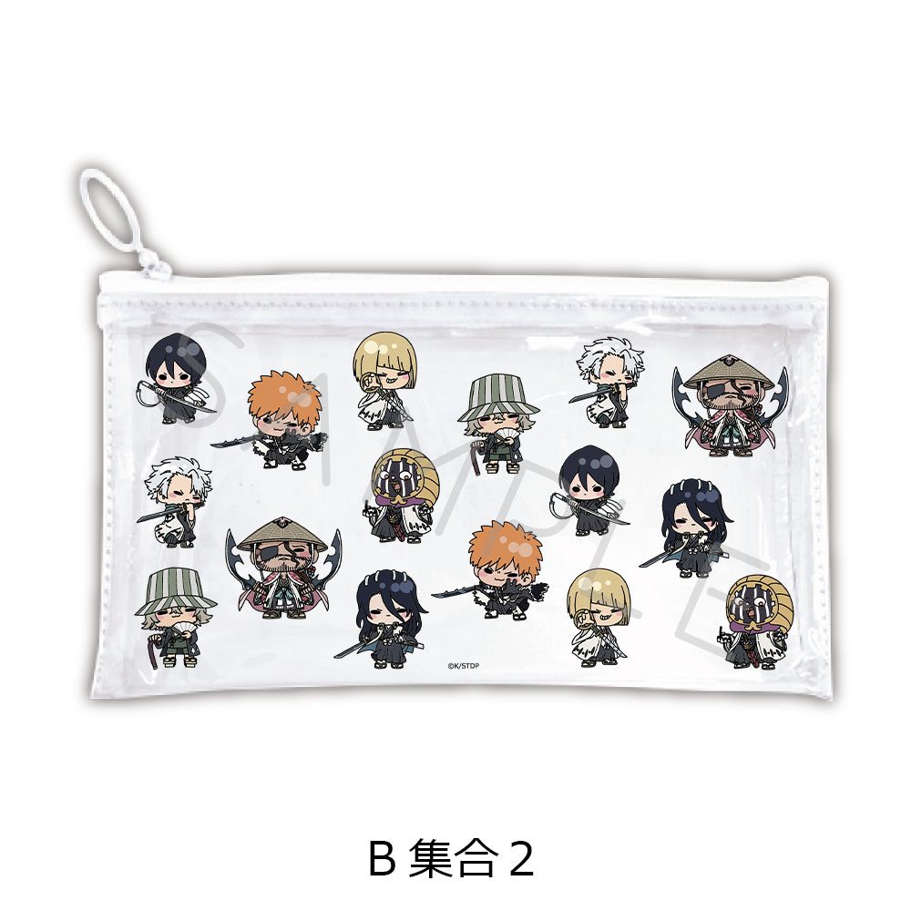 BLEACH 千年血戦篇 フラットクリアポーチ B 集合2 ("Bleach: Thousand-Year Blood War" Flat Clear Pouch B Group 2)