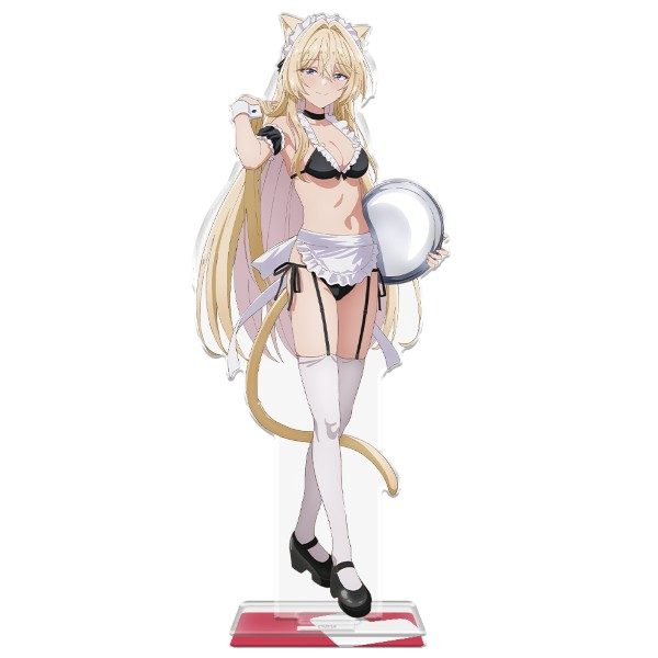わたしが恋人になれるわけないじゃん、ムリムリ!(※ムリじゃなかった!?) BIGアクリルキャラスタンド 王塚真唯 猫耳水着メイドVer. 描き下ろし ("There's No Freaking Way I'll be Your Lover! Unless..." Big Acrylic Chara Stand Ouduka Mai Cat Ears Swimwear Maid Ver. Original Illustration)