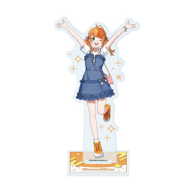 アクリルスタンド Million Production 27 小廻こま お揃いTシャツVer.(描き起こしイラスト) (Acrylic Stand Million Production 27 Komawari Koma Matching T-shirt Ver. (Original Illustration))