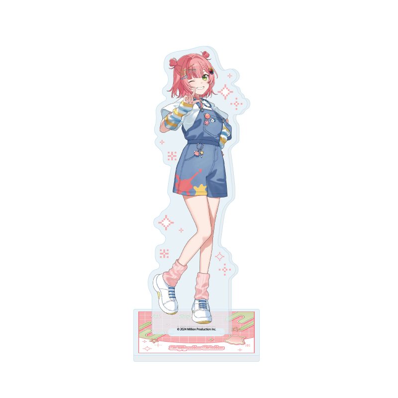アクリルスタンド Million Production 28 虹深°ぬふ お揃いTシャツVer.(描き起こしイラスト) (Acrylic Stand Million Production 28 Nijipuka Nuhu Matching T-shirt Ver. (Original Illustration))