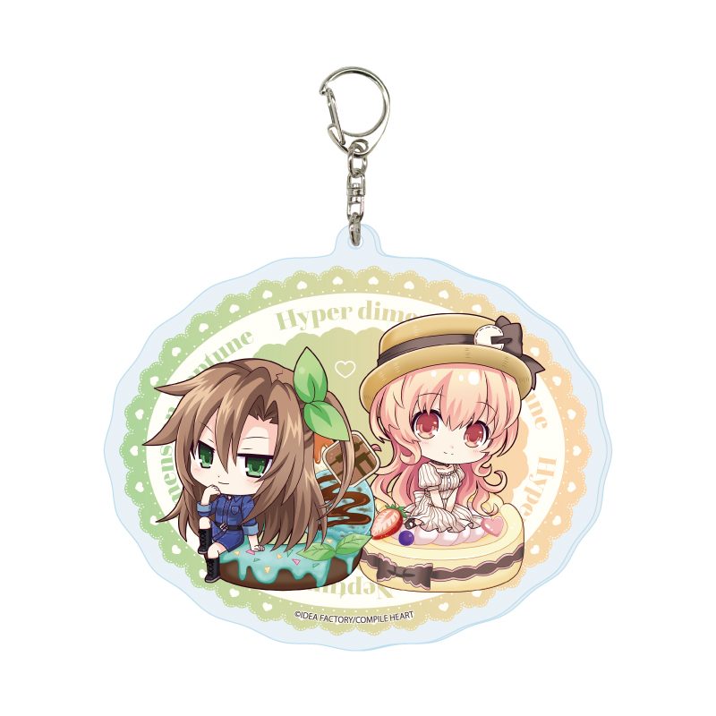 デカアクリルキーホルダー 超次元ゲイム ネプテューヌ 03 アイエフ&コンパ(ミニキャライラスト) (Deka Acrylic Key Chain "Hyperdimension Neptunia" 03 IF & Compa (Mini Character Illustration))