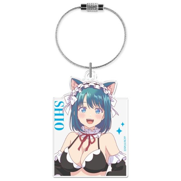 幼馴染とはラブコメにならない アクリルキーリング 水萌汐 猫耳水着メイドVer. 描き下ろし ("You Can't Be In a Rom-Com with Your Childhood Friends!" Acrylic Key Ring Minamo Shio Cat Ears Swimwear Maid Ver. Original Illustration)