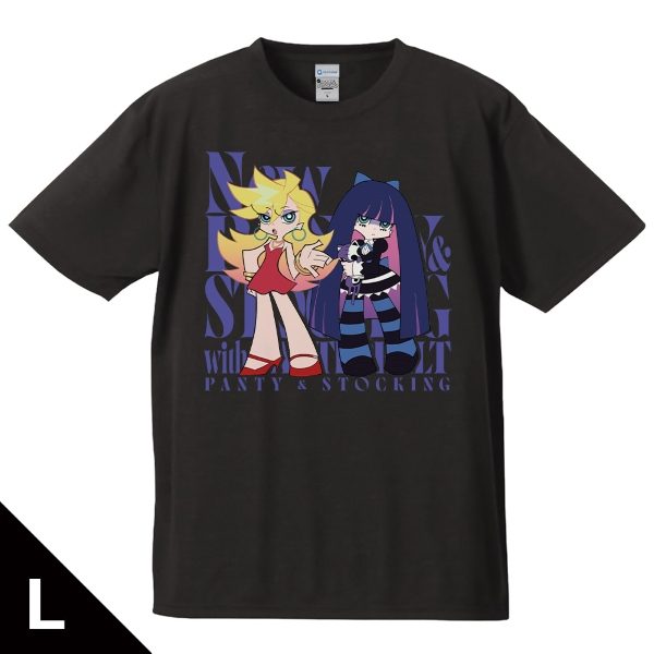 New PANTY & STOCKING with GARTERBELT Tシャツ PANTY & STOCKING Lサイズ ("New Panty & Stocking with Garterbelt" T-shirt Panty & Stocking (L Size))