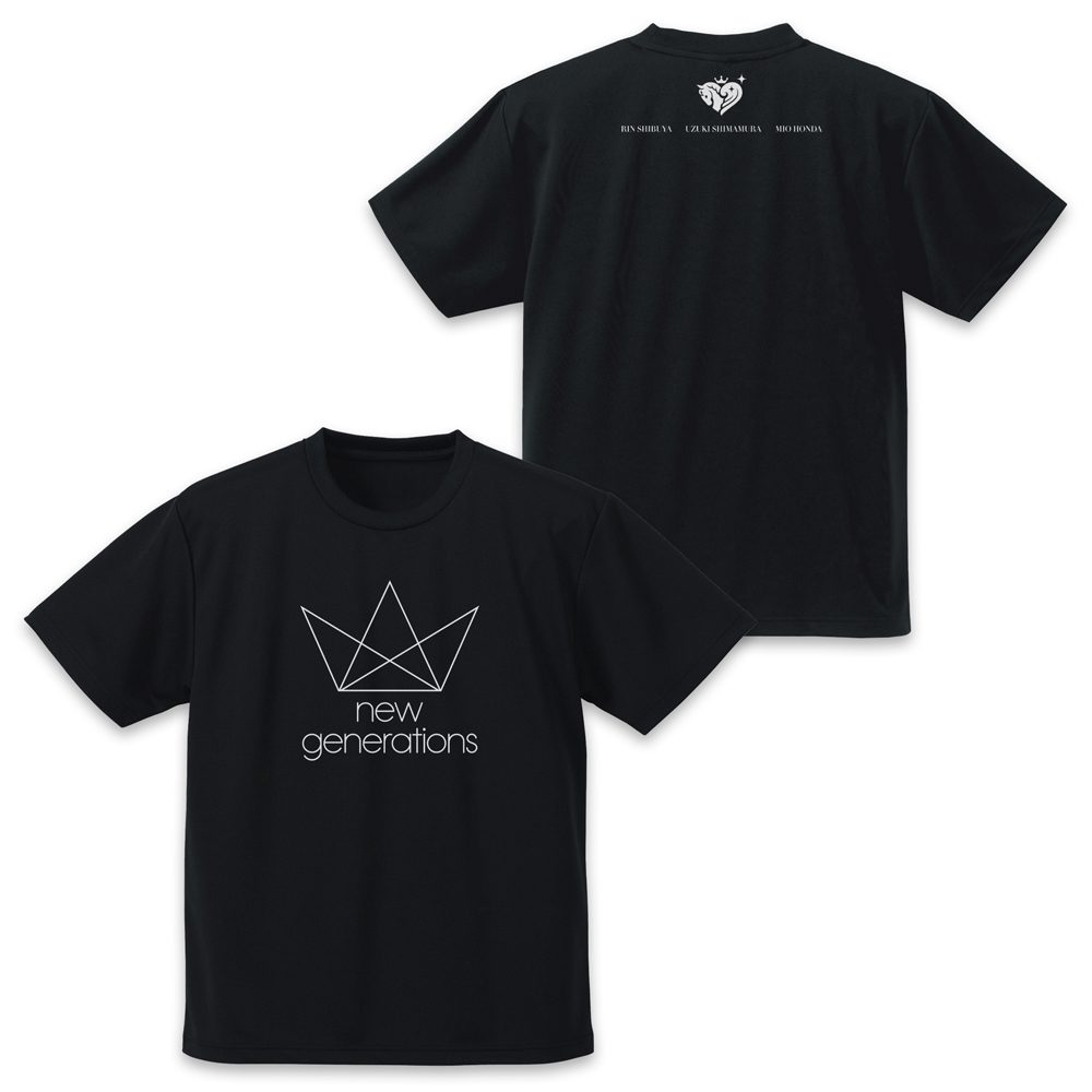 アイドルマスター シンデレラガールズ new generations ロゴ ドライTシャツ ブラック L ("The Idolmaster Cinderella Girls" new generations Logo Dry T-shirt Black (L Size))