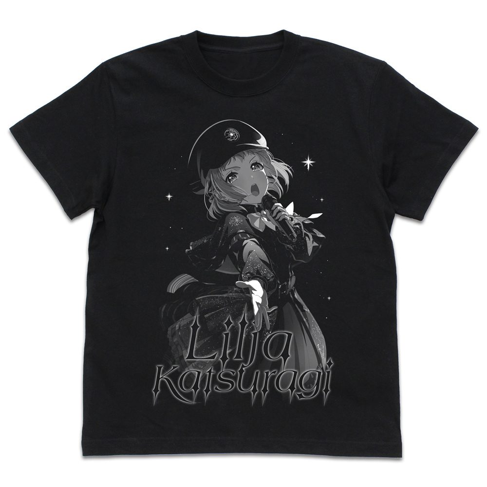 学園アイドルマスター 【極光】葛城リーリヤ Tシャツ ブラック XL ("Gakuen Idolmaster" Kyokkou Katsuragi Lilja T-shirt Black (XL Size))