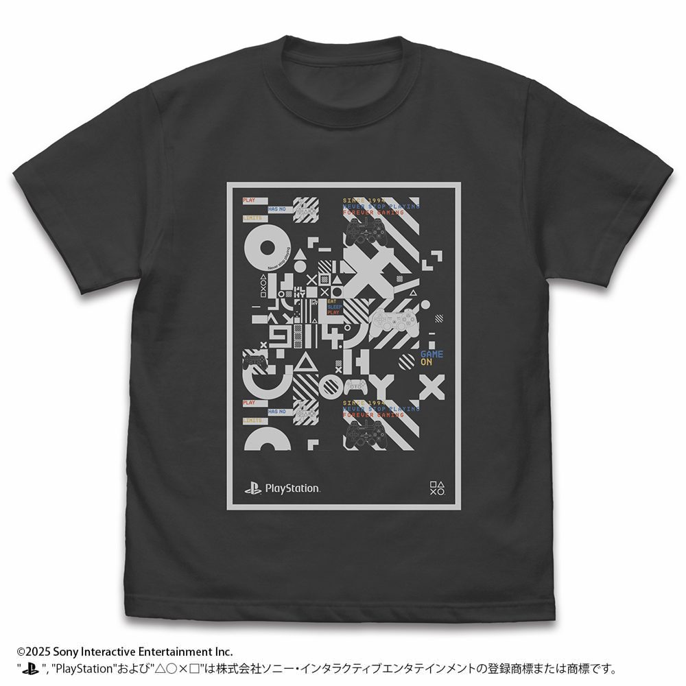 プレイステーション Tシャツ for PlayStation Typographic Lifeforms Ver. スミ S (PlayStation T-shirt for PlayStation Typographic Lifeforms Ver. Sumi (S Size))