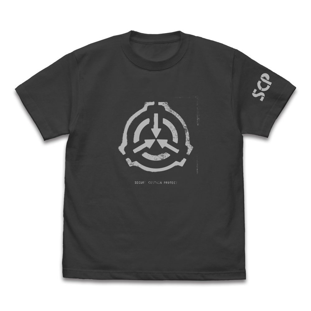 SCP財団 ステンシルロゴ Tシャツ スミ XL (SCP Foundation Stencil Logo T-shirt Sumi (XL Size))