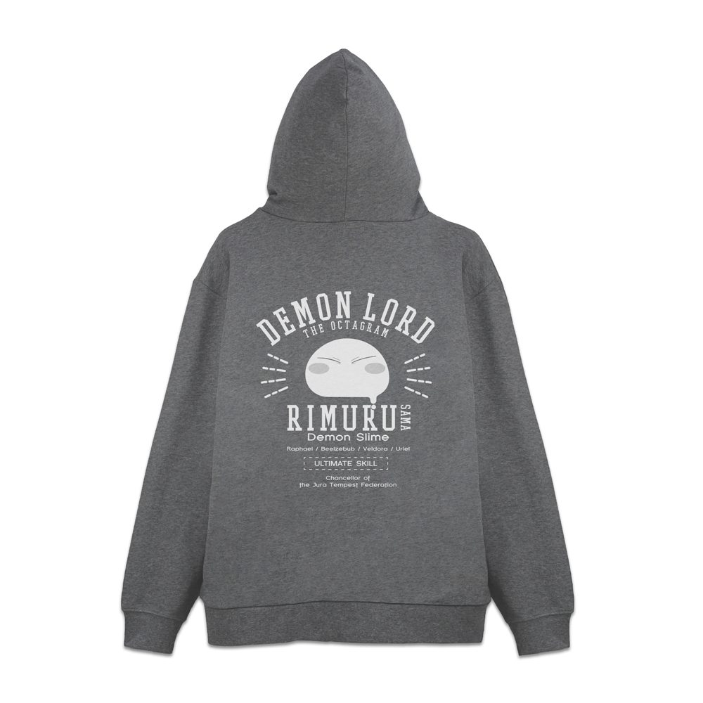 転生したらスライムだった件 リムル様カレッジ ジップパーカー ミックスグレー XL ("That Time I Got Reincarnated as a Slime" Rimuru-sama College Zip Hoodie Mix Gray (XL Size))