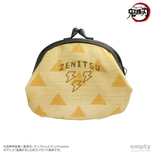 鬼滅の刃 がま口小銭入れ 03 我妻善逸 ("Demon Slayer: Kimetsu no Yaiba" Gamaguchi Coin Case 03 Agatsuma Zenitsu)