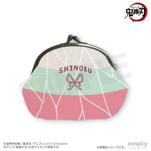 鬼滅の刃 がま口小銭入れ 08 胡蝶しのぶ ("Demon Slayer: Kimetsu no Yaiba" Gamaguchi Coin Case 08 Kocho Shinobu)