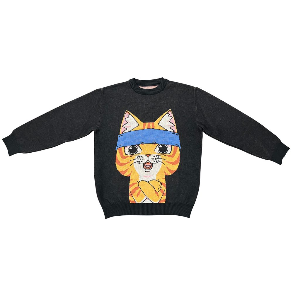 ラーメン赤猫 ニット 文蔵 ("Ramen Akaneko" Knit Bunzo)