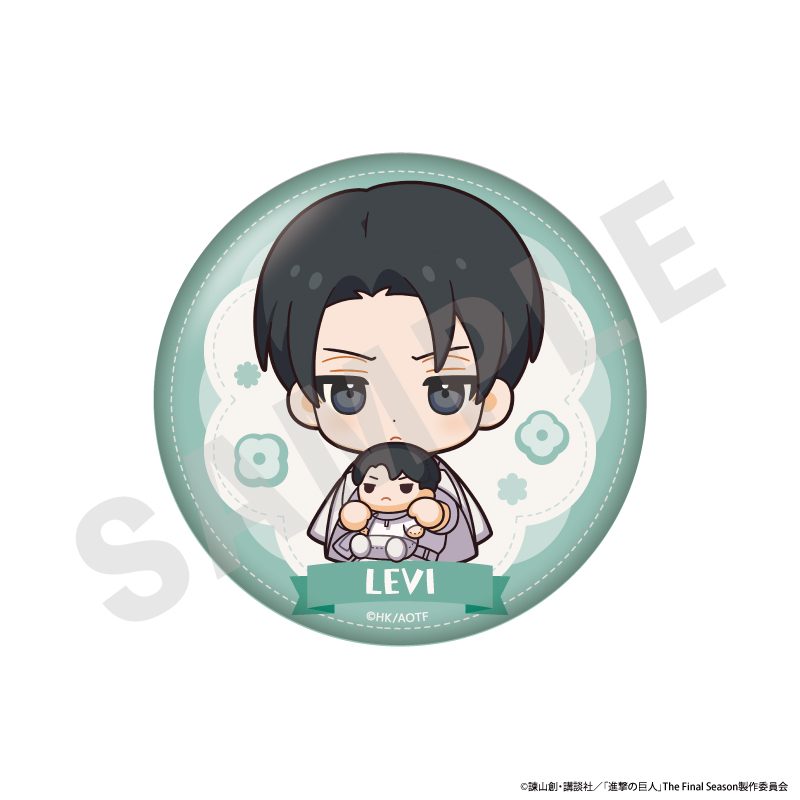 進撃の巨人 ミニキャラホワイトコーデシリーズ ふわふわ缶ミラー リヴァイ ("Attack on Titan" Mini Chara White Outfit Series Fuwafuwa Can Mirror Levi)