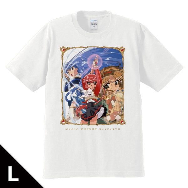 魔法騎士レイアース Tシャツ 光&海&風 Lサイズ ("Magic Knight Rayearth" T-shirt Hikaru & Umi & Fuu (L Size))