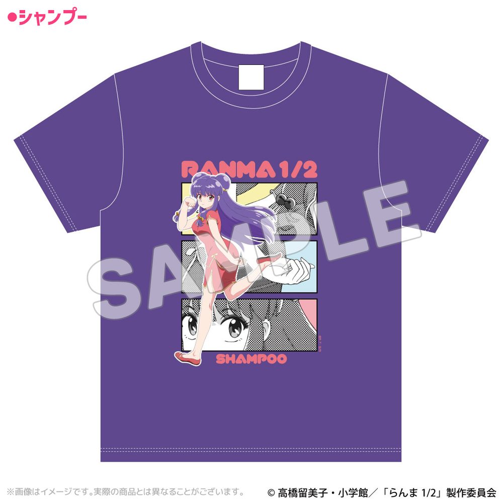 らんま1/2 アートTシャツ シャンプー M ("Ranma 1/2" Art T-shirt Shampoo (M Size))