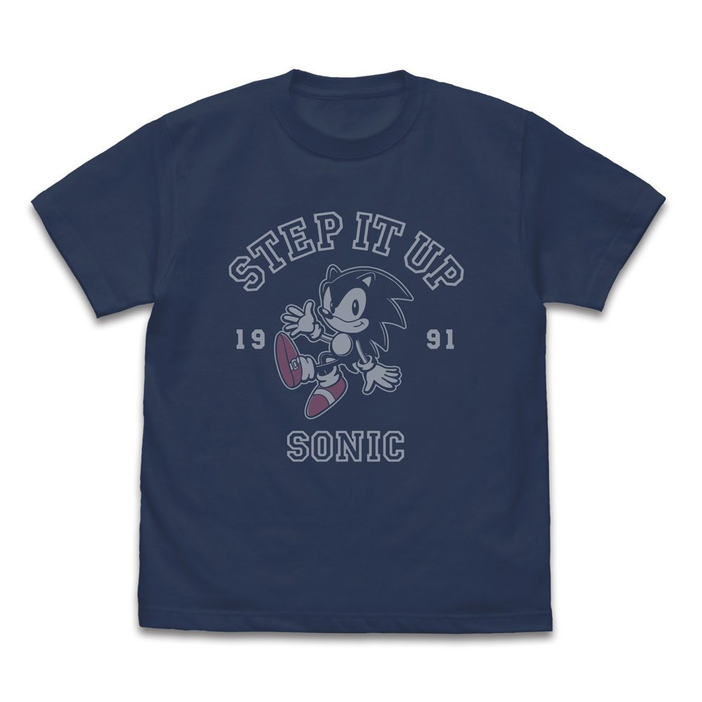ソニック・ザ・ヘッジホッグ クラシックソニック STEP IT UP Tシャツ スレート XL ("Sonic the Hedgehog" Classic Sonic STEP IT UP T-shirt Slate (XL Size))