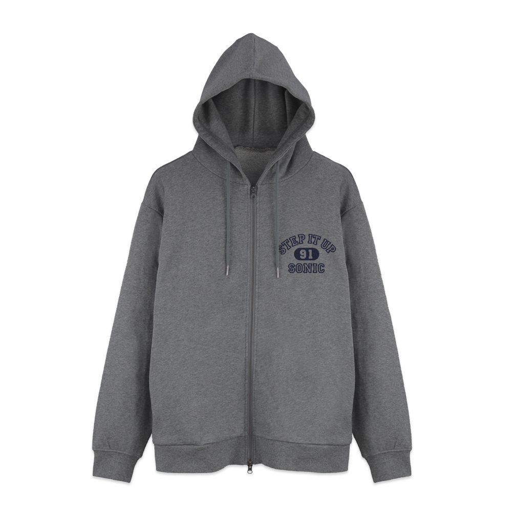 ソニック・ザ・ヘッジホッグ クラシックソニック STEP IT UP ジップパーカー ミックスグレー M ("Sonic the Hedgehog" Classic Sonic STEP IT UP Zip Hoodie Mix Gray (M Size))