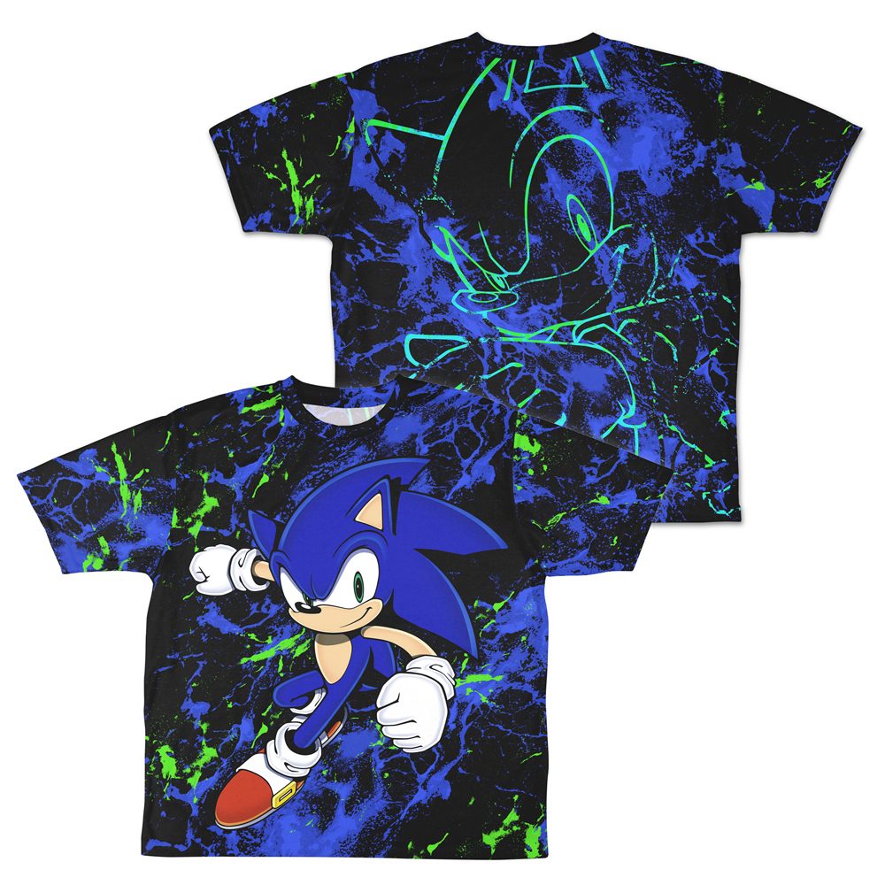 ソニック・ザ・ヘッジホッグ 音速のハリネズミ ソニック 両面フルグラフィックTシャツ M ("Sonic the Hedgehog" Sonic the Hedgehog Sonic Double-sided Full Graphic T-shirt (M Size))