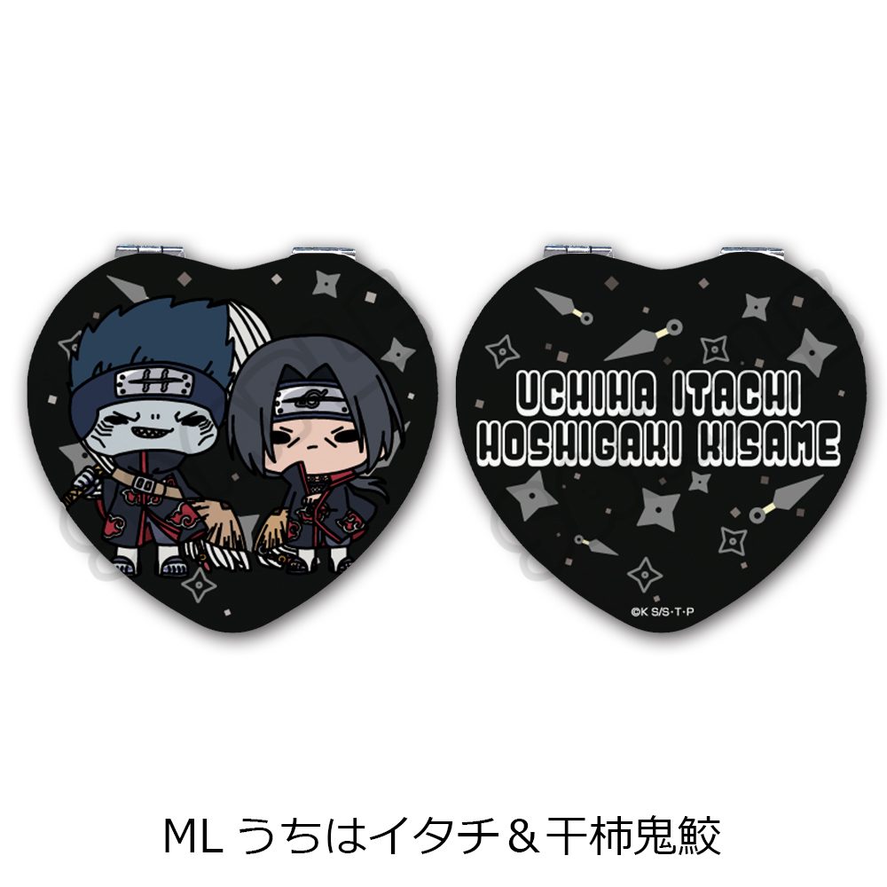 NARUTO-ナルト- コンパクトミラー(ハート) ML うちはイタチ&干柿鬼鮫 ("NARUTO" Compact Mirror (Heart) ML Uchiha Itachi & Hoshigaki Kisame)