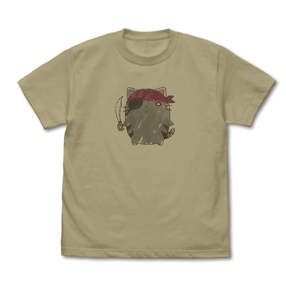 Summer Pockets ひげ猫団 Tシャツ サンドカーキ XL ("Summer Pockets" Higenekodan T-shirt Sand Khaki (XL Size))