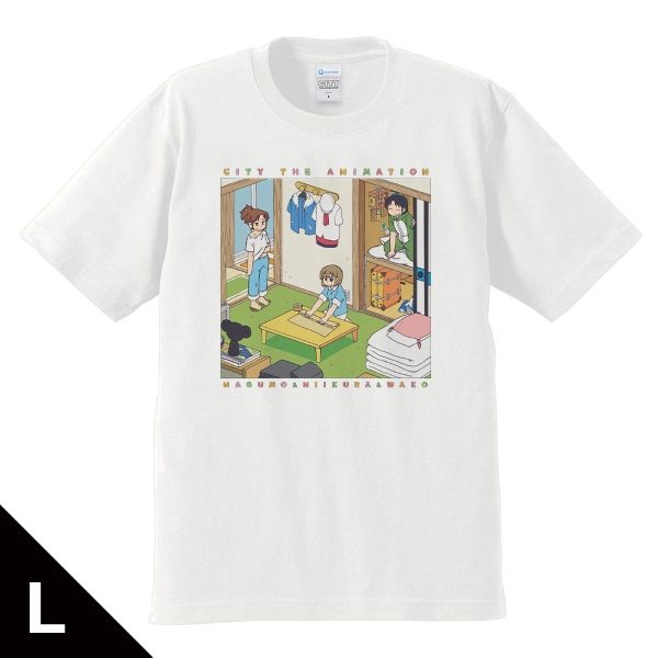 CITY THE ANIMATION Tシャツ 南雲美鳥&にーくら&泉わこ Lサイズ ("CITY THE ANIMATION" T-shirt Nagumo Midori & Niikura & Izumi Wako (L Size))