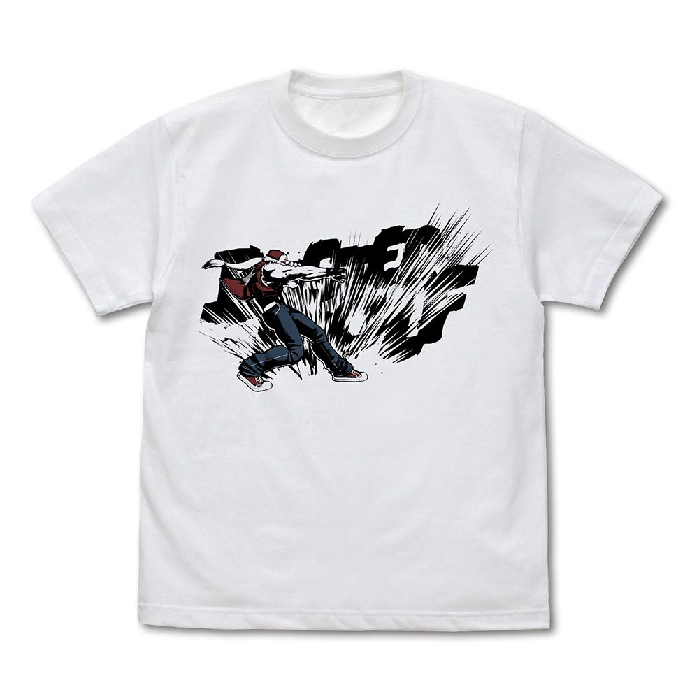 THE KING OF FIGHTERS XV バスターウルフ Tシャツ ホワイト L ("The King of Fighters XV" Buster Wolf T-shirt White (L Size))